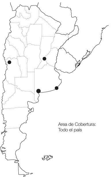 Mapa de la Central y Sucursales.